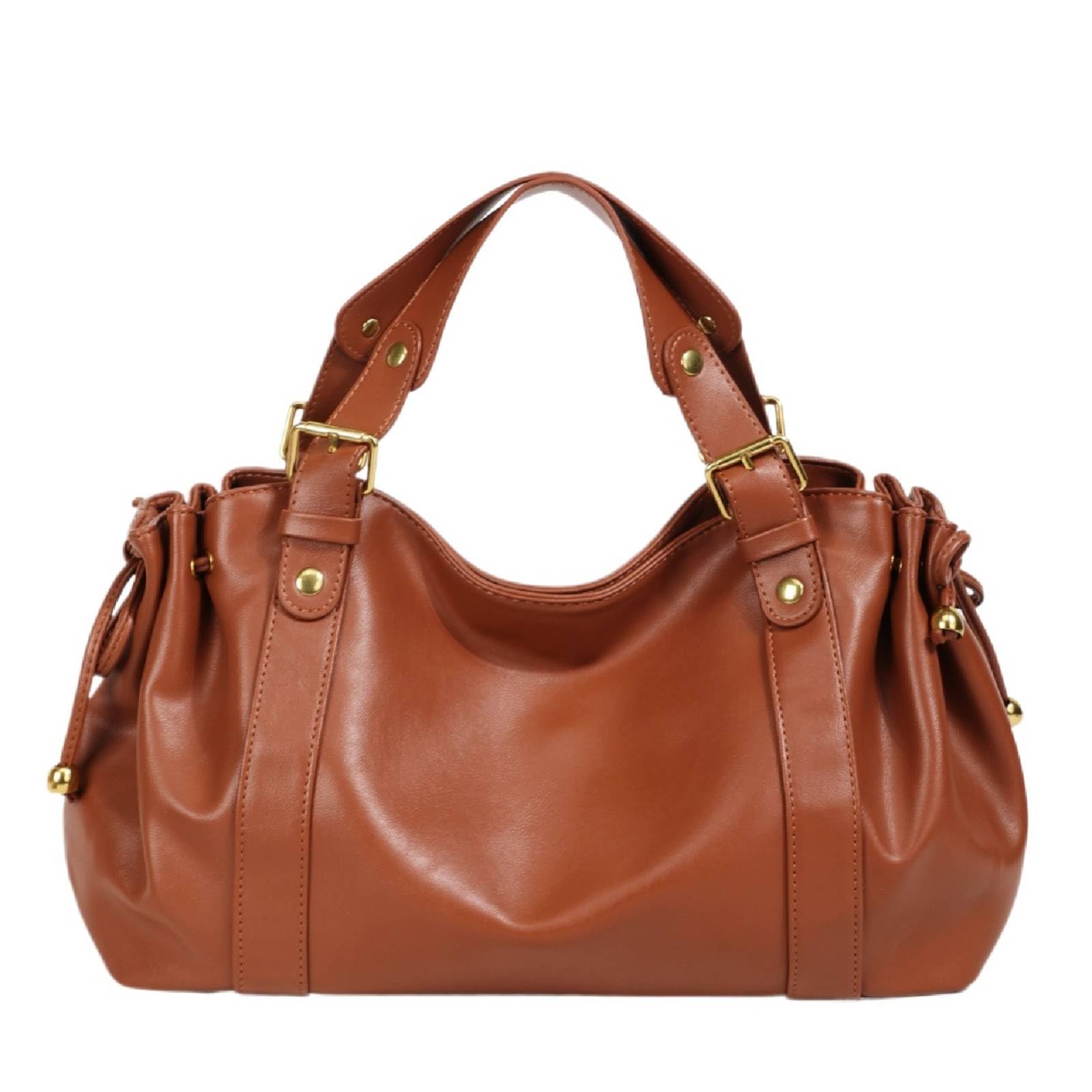 Torba crossbody o dużej pojemności vintage torba z plisowanym sznurkiem
