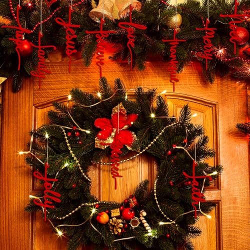 Décorations de Noël chrétiennes en bois 18 styles rouge