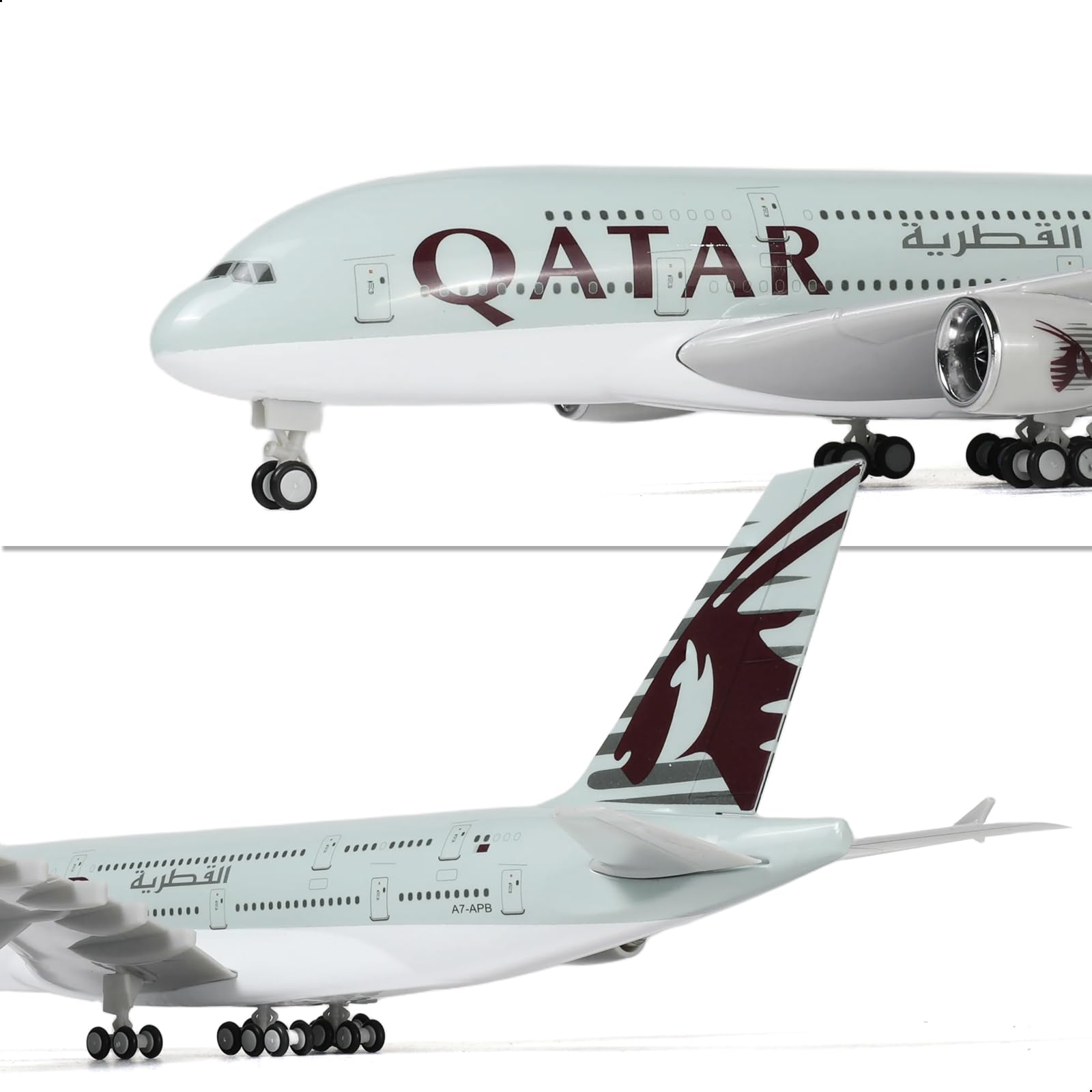 Amazon | QIYUMOKE 1/240 A380 カタール航空 飛行機模型キット（全長