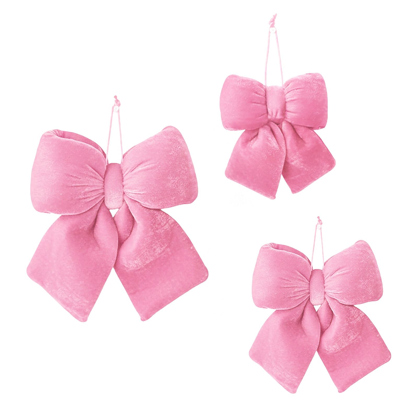 hogtnd Elegant Velvet Bow Pendant for Valentine's Day Home Decoration Easy to Hang Ornament Velvet Bow Tree Hanging Accessories