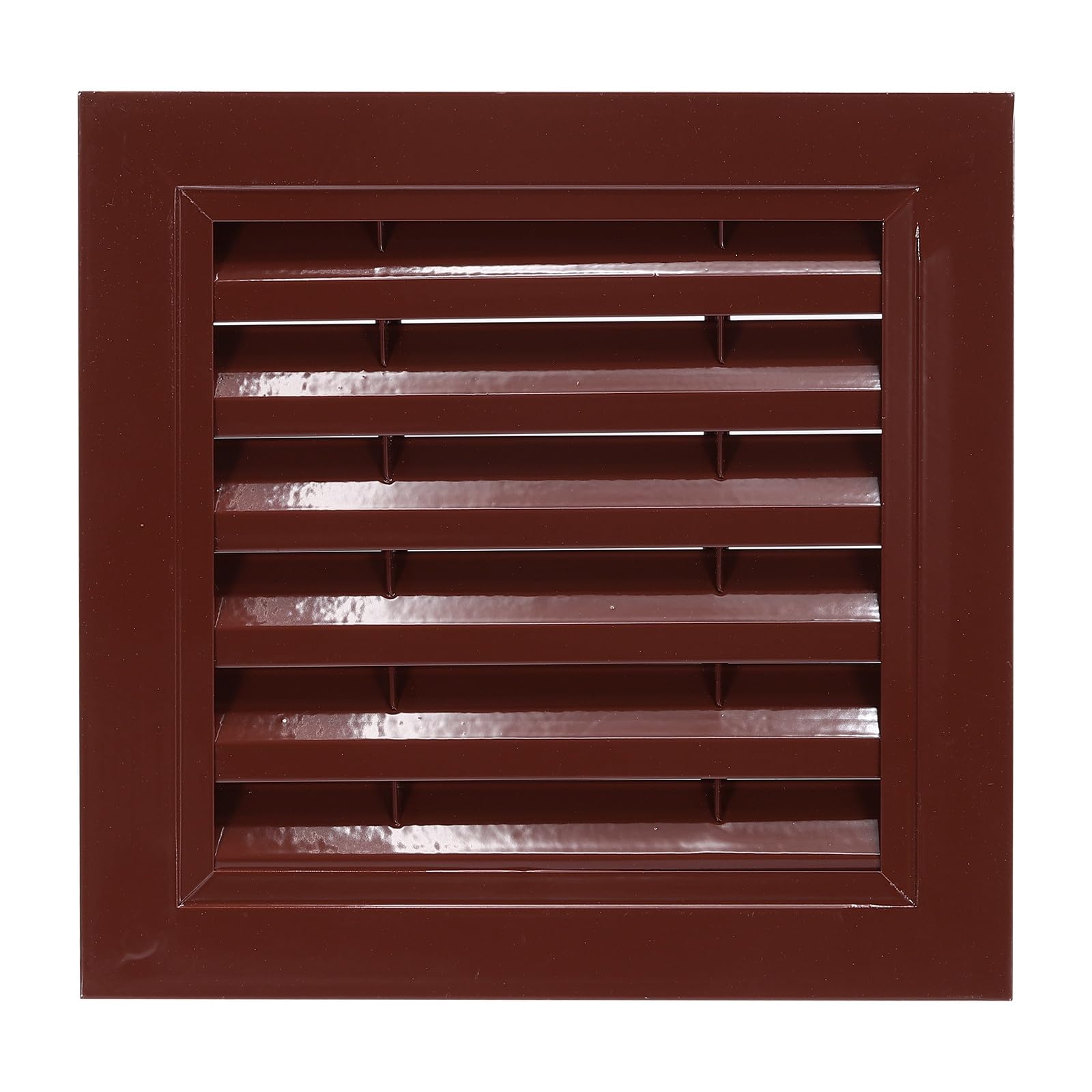 Nexarelle Aluminum Air Vent Grille, 6 x 6 Inch(Duct Opening) Exhaust Vent Cover Louvered Vent Grill for Wall Door Ceiling Cabinet Wardrobe Radiator Heating System, Burgundy