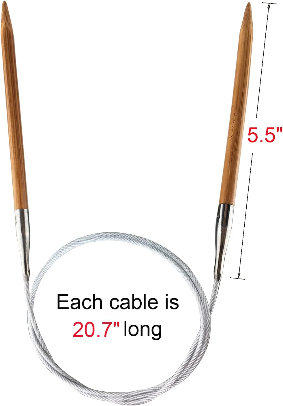 Weabetfu Bamboo Circular Knitting Needle,32-inch Length for Handmade Creative DIY and Any Weave Yarn Projects,US Size 10(6mm)