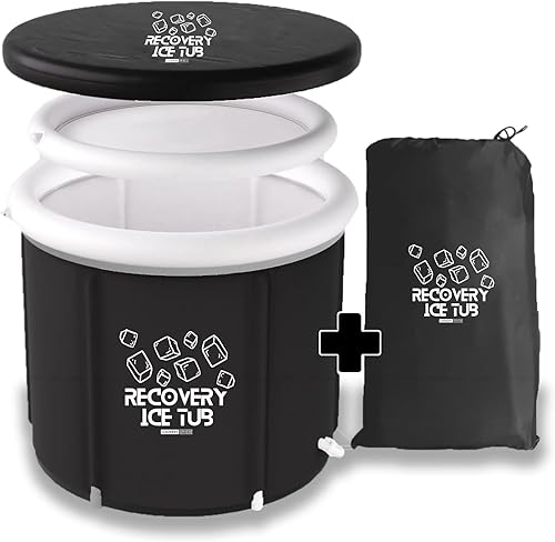 CookerySphere Ultimate Plunge Immersion - Bañera de hielo inflable extra grande de 33.5 pulgadas, solución de recuperación portátil para atletas,