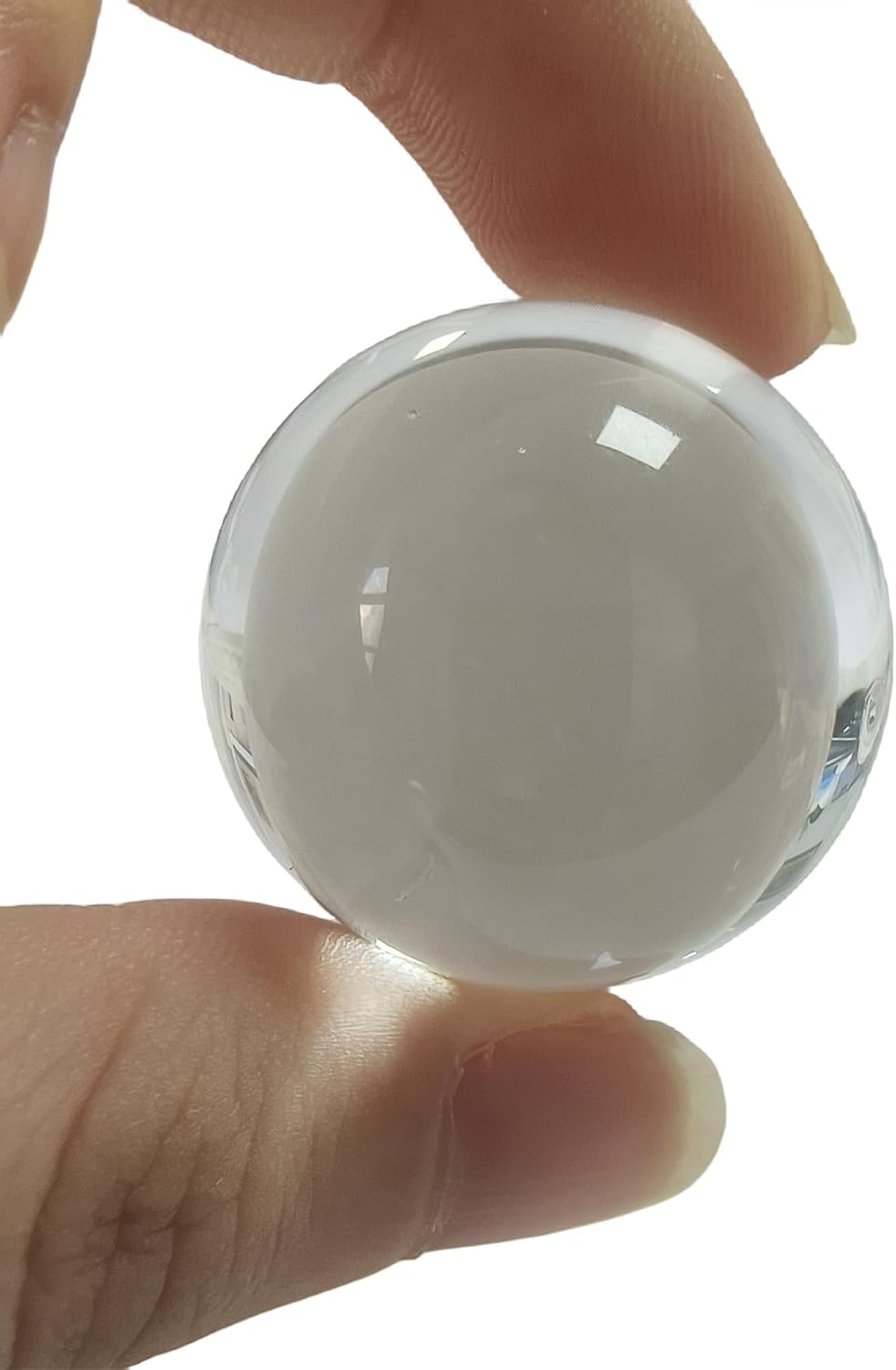 BeeSpring Crystal Glass Ball Solid Ornaments Art Mini 1.2Inch Clear Sphere Display Sculpture Decor Miniature Ornaments with Gift Box for Home Office Decoration Balls（30MM）