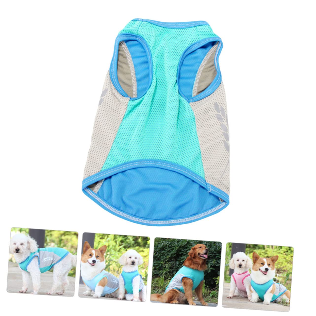 Manteaux de Pluie imperméables pour Chien, imperméable pour Chien, 5 pièces, Gilet rafraîchissant pour Animaux de Compagnie, Robe d'été, Sangle de Poitrine, Che