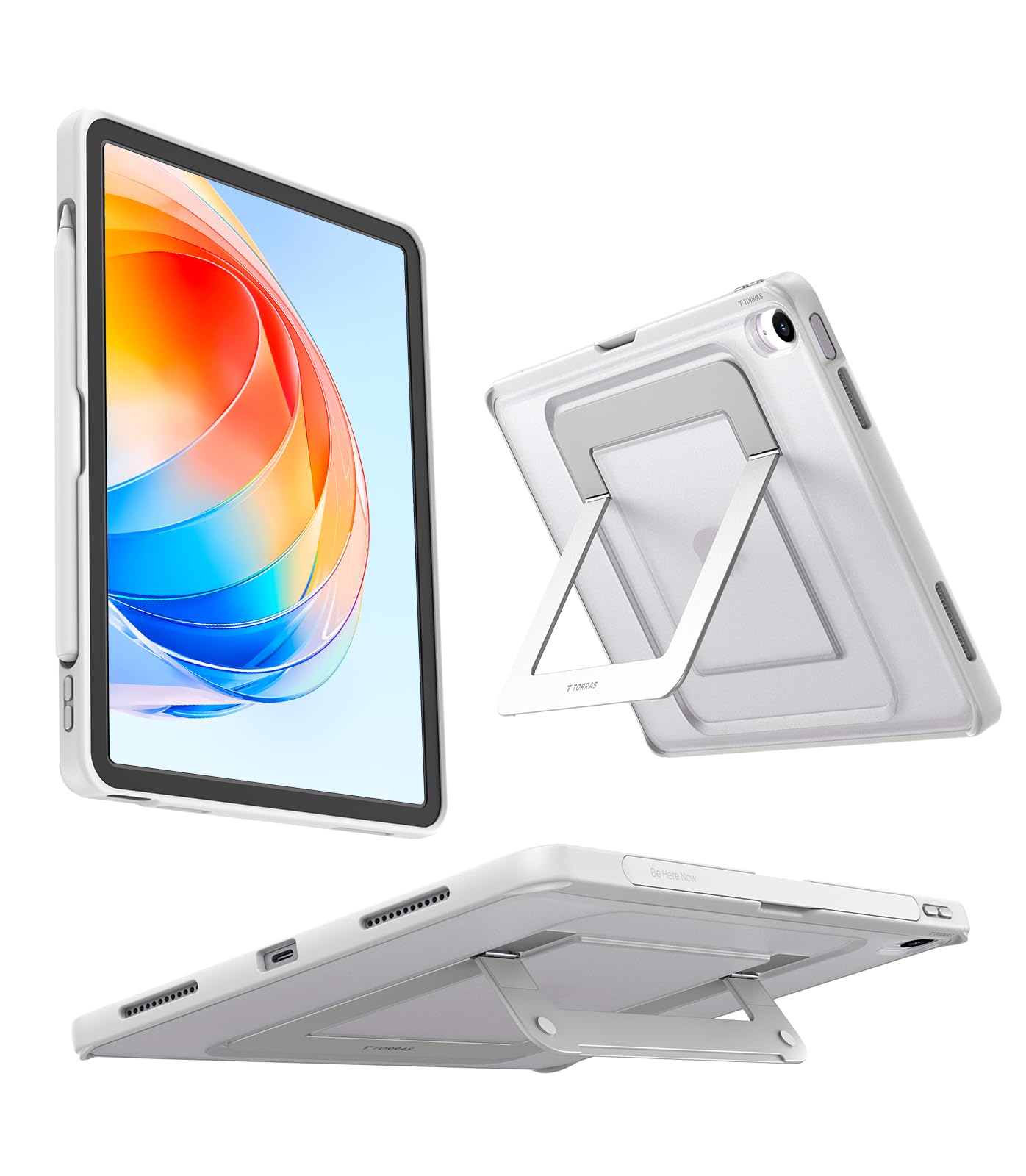 TORRAS Ostand K1 Guardian for iPad Air 13 inch Case w/Stand M4/M3/M2, White