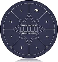 Vista 10 de CONTINUE Alfombrilla de póquer impermeable mejorada para 6 jugadores, Texas Hold'em y Blackjack, diseño de mesa de goma antideslizante con bolsa