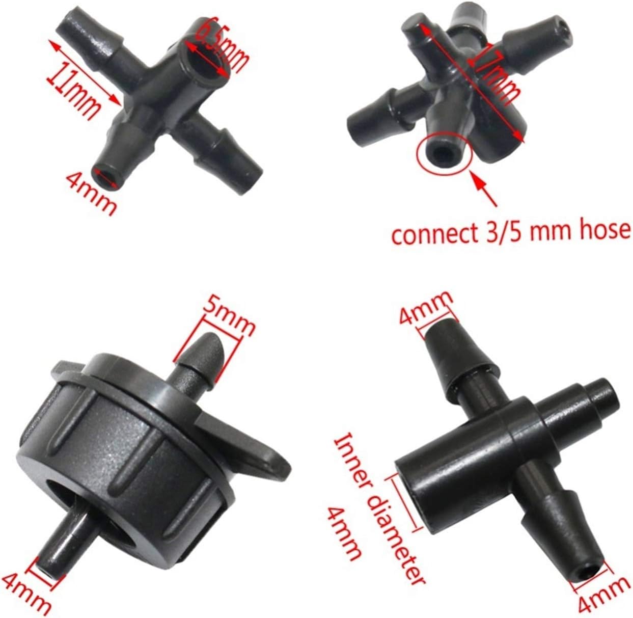 Irrigation Dripper 2/4/8L Stable Flow Dripper With Three-way And Five-way Barb Connector For Agricultural Drip Irrigation System Dripper Drip Irrigation Arrow Adapter 100 Pc ( Color : Lavender )