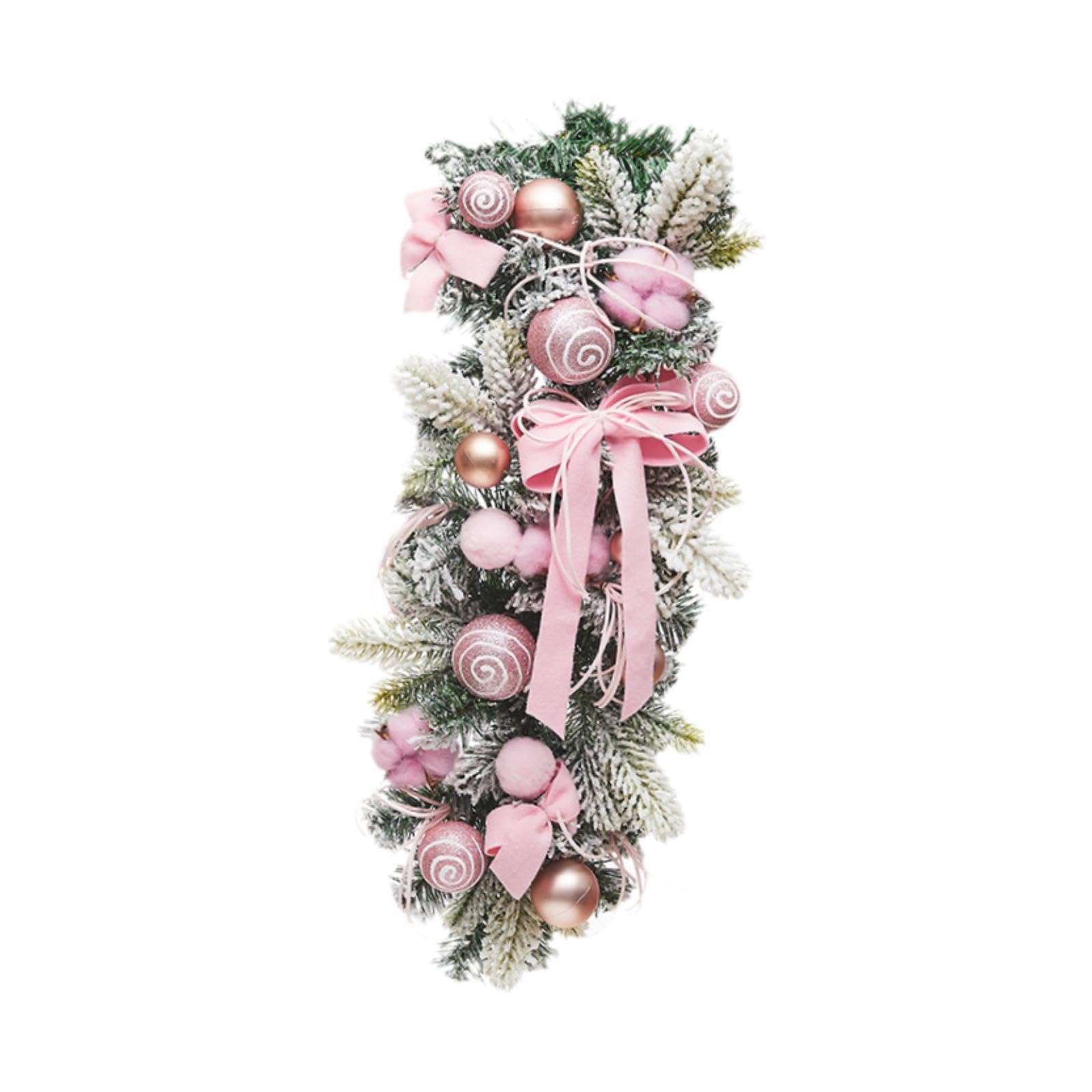 Guirlande de Noël pour escalier sans perte d'aiguilles, forme larme