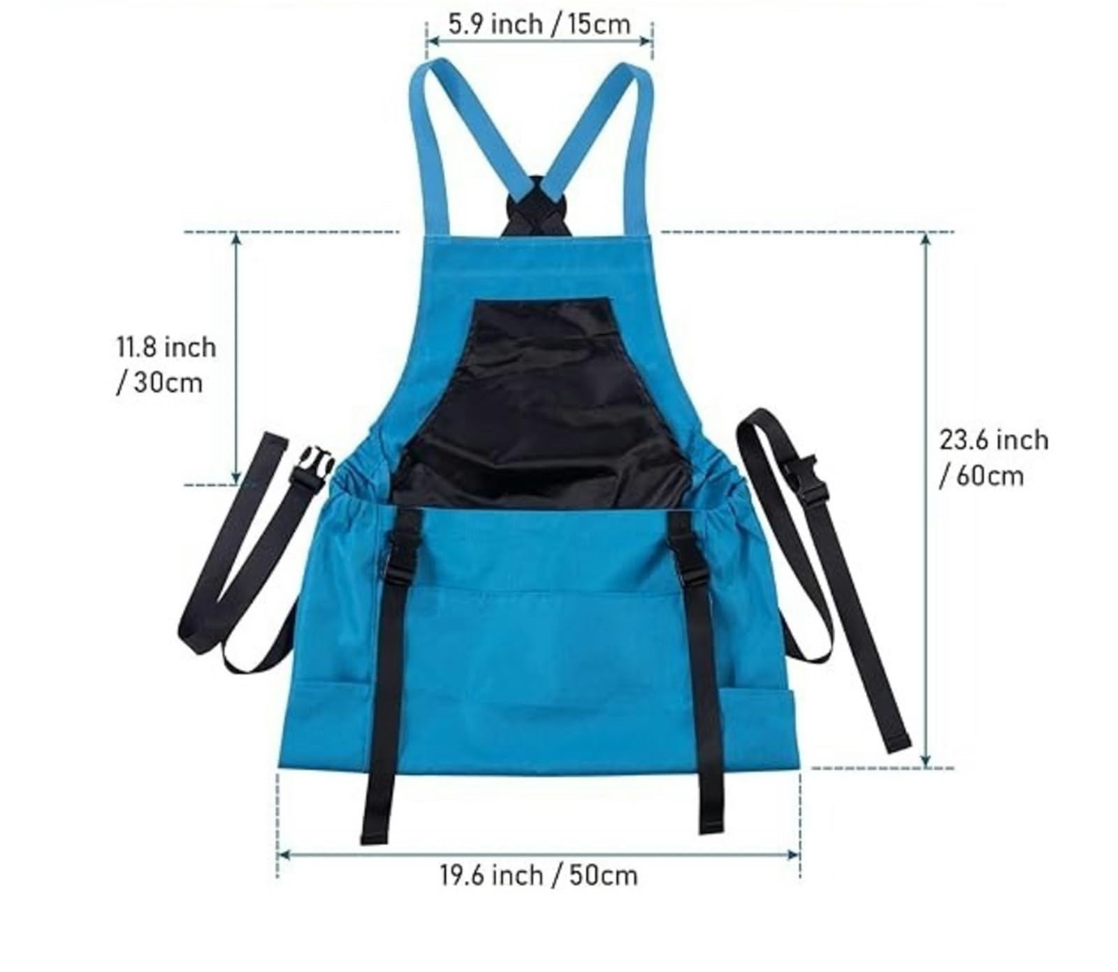 Grembiule da giardino 3 pezzi con tasche Tasca grande for raccolta esterna Per Giardino