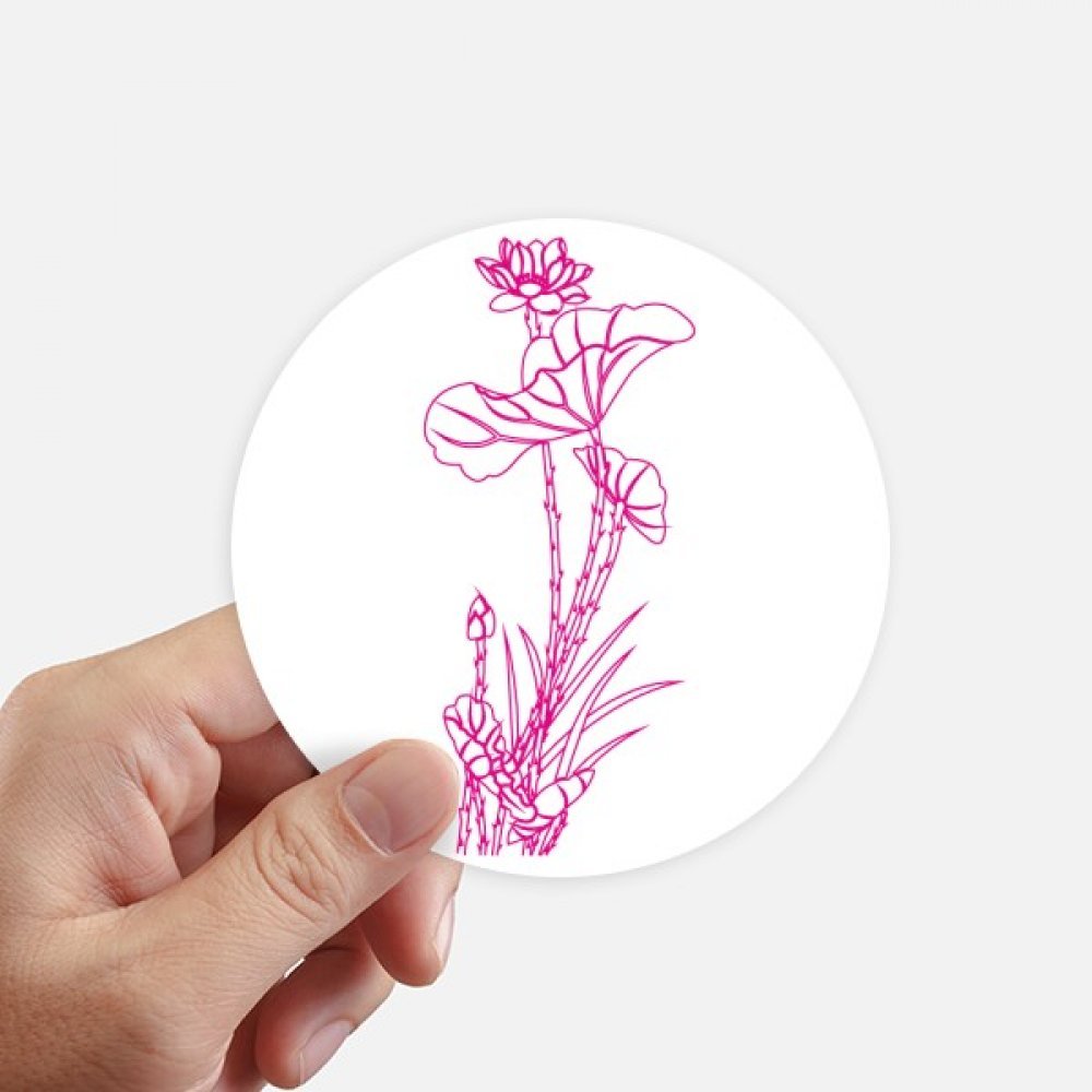 Autocollants Fleur de Lotus 10CM DIYthinker - Stickers Mur et Valise Multicolore - 8Pcs