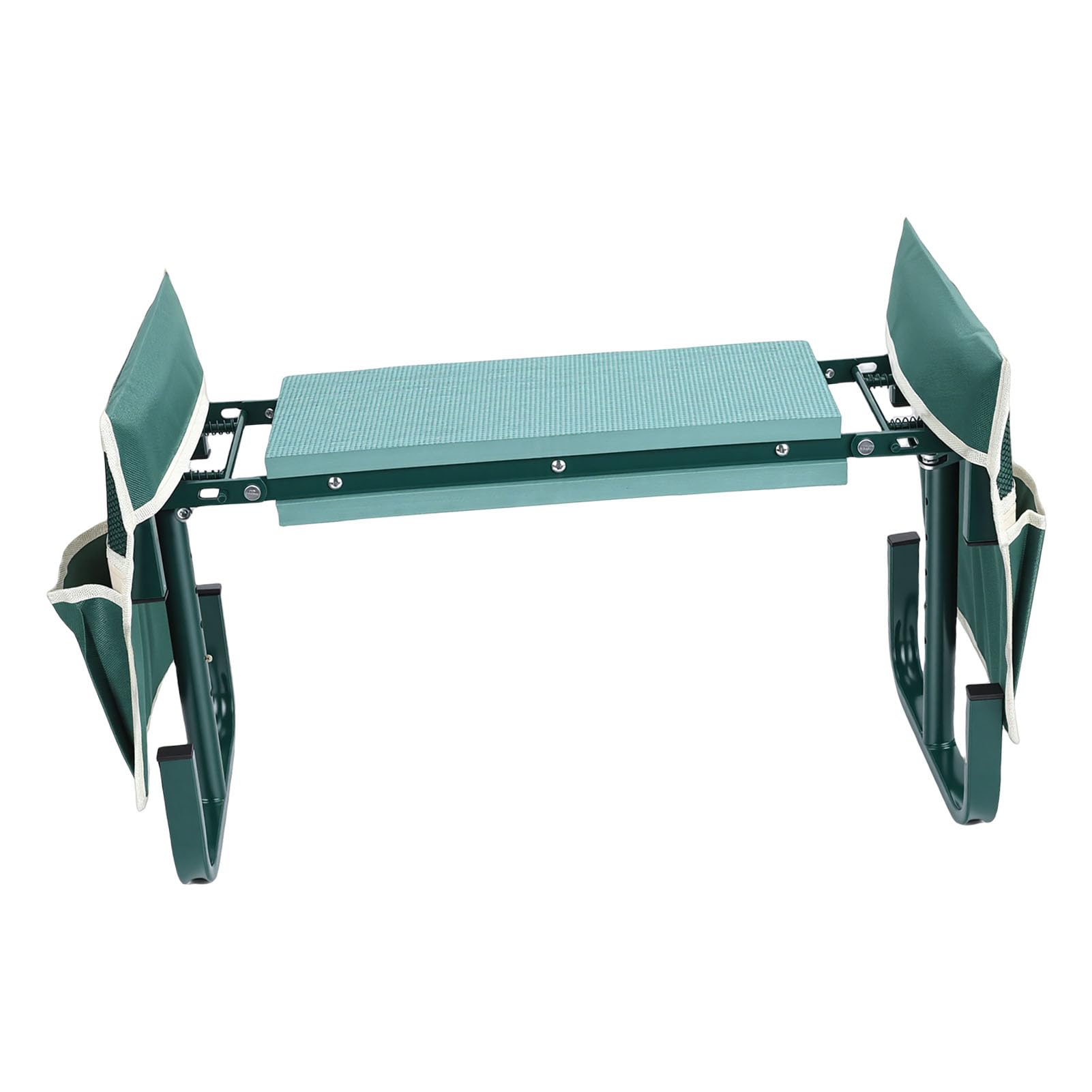 Sedile Inginocchiatoio da Giardino con Borse per Attrezzi, Sgabello da Giardino Pieghevole per Inginocchiarsi e Sedersi, Sgabello da Ad Altezza Regolabile per Piantare (GREEN)