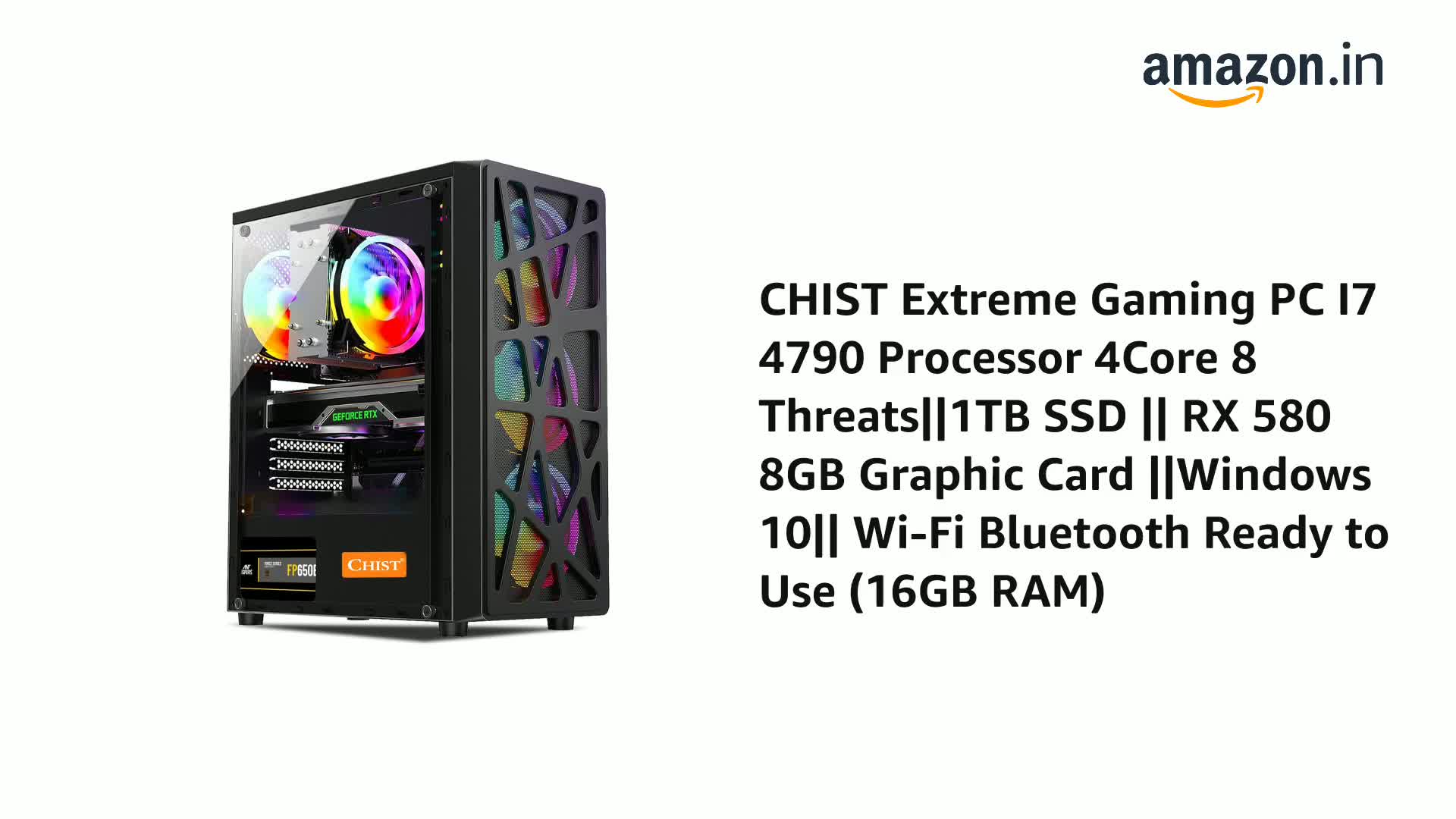 自作ゲーミングPC Core i7-4790 RX580 8Gb