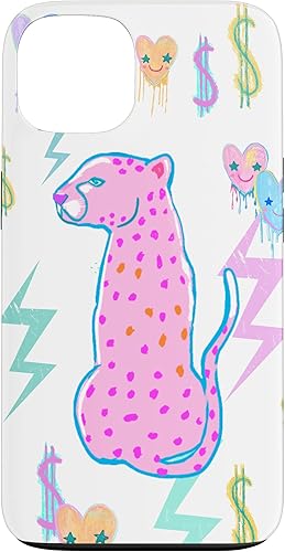Vista 13 de iPhone 11 Pro Max Preppy Art Cheetah, Pink Cheetah, Preppy Art - Funda estética