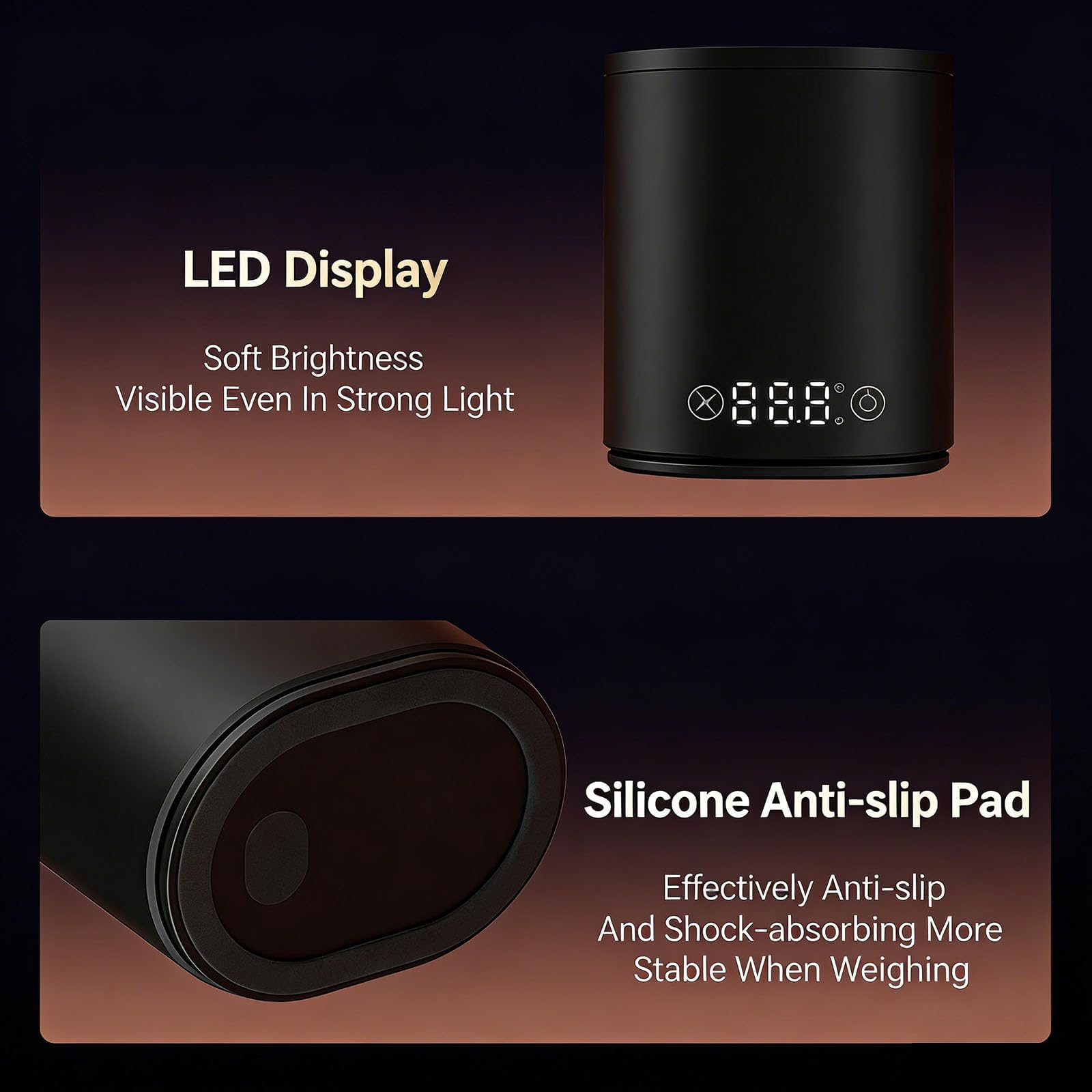 Dosificador Digital De Granos De Café, Báscula De Espresso De Alta Precisión con Pantalla Led, Precisión De 0,1 G, Rango De Medición De 0,3 A 500 G, Compatible con Portafiltros De 58 Mm