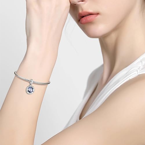 Miniatura 4 de Dijes de piedra natal para pulseras de feliz cumpleaños con forma de corazón para pulseras y collares, regalo de joyería de Navidad para mujeres