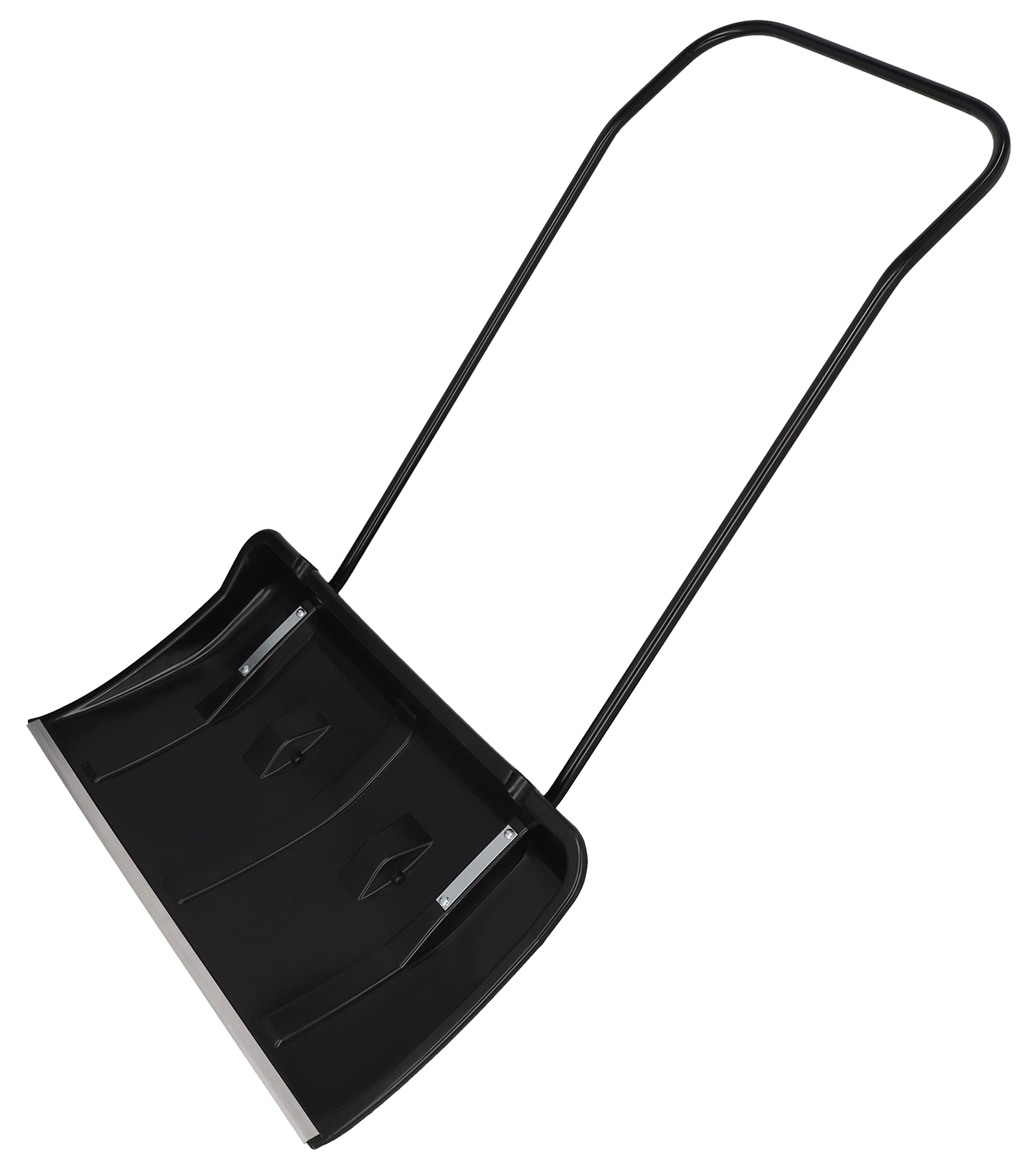 KOTARBAU® Schneeschieber mit Rädern Schneeschaufel 80 cm Schneewanne mit Alu-Profilkante Schneeschippe mit Metallgriff Schwarz Profi