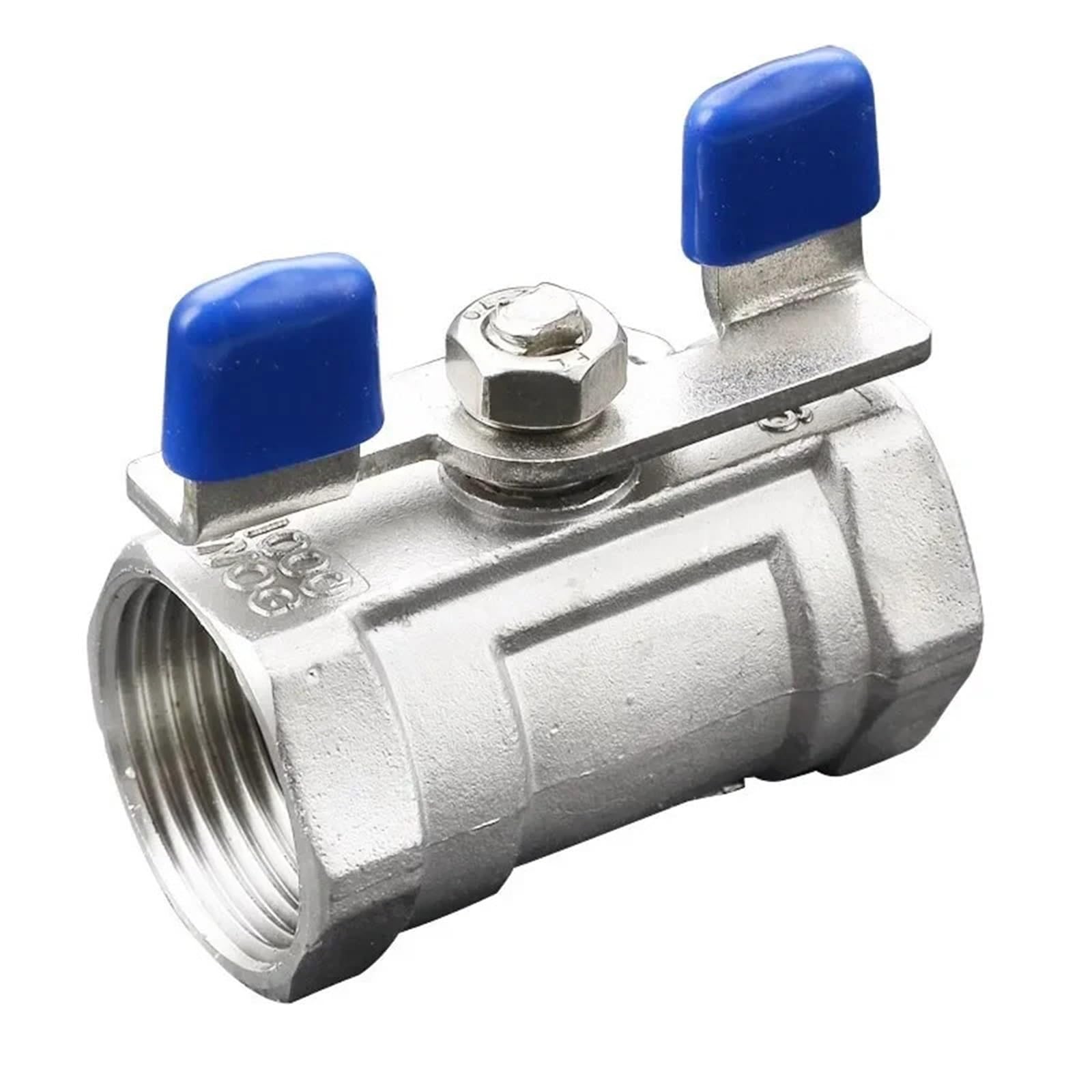 Valves Papillons Vannes à boisseau sphérique monobloc en acier inoxydable 304/316, filetage femelle 1/4'' - 1'', avec poignée papillon, DN8, 10, 15, 20, 25(3/4 in SS316)