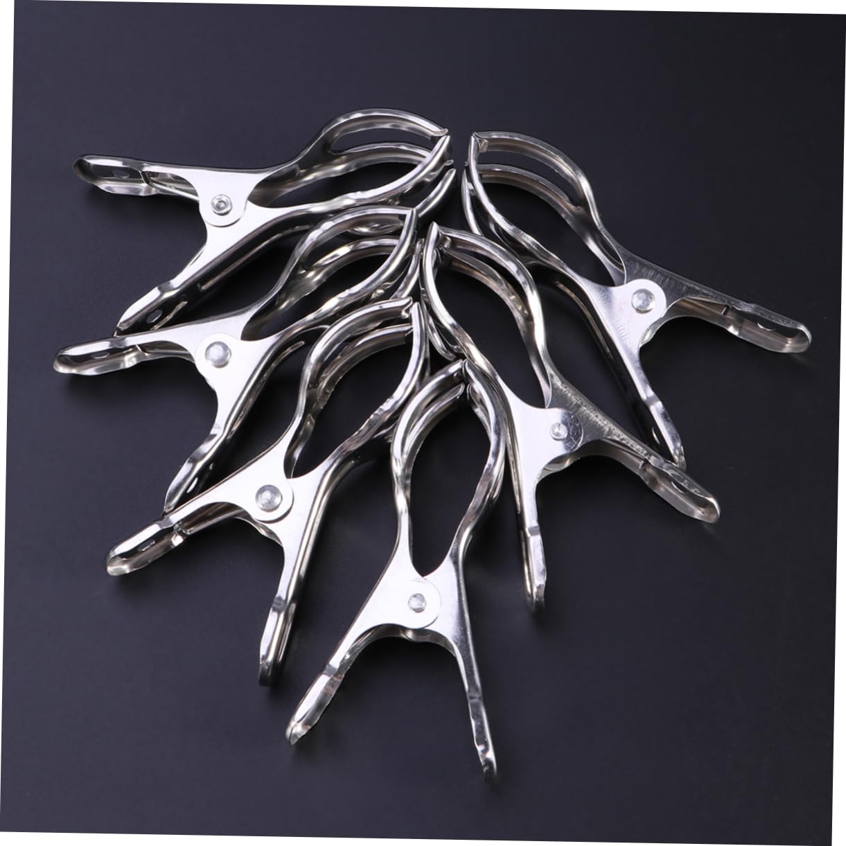Wäscheklammern IWäscheklammern, 24 Stück große Wäscheklammern aus Metall, Federklammern aus Metall, Poolhandtuchklammern, Jumbo-Klammern aus Metall