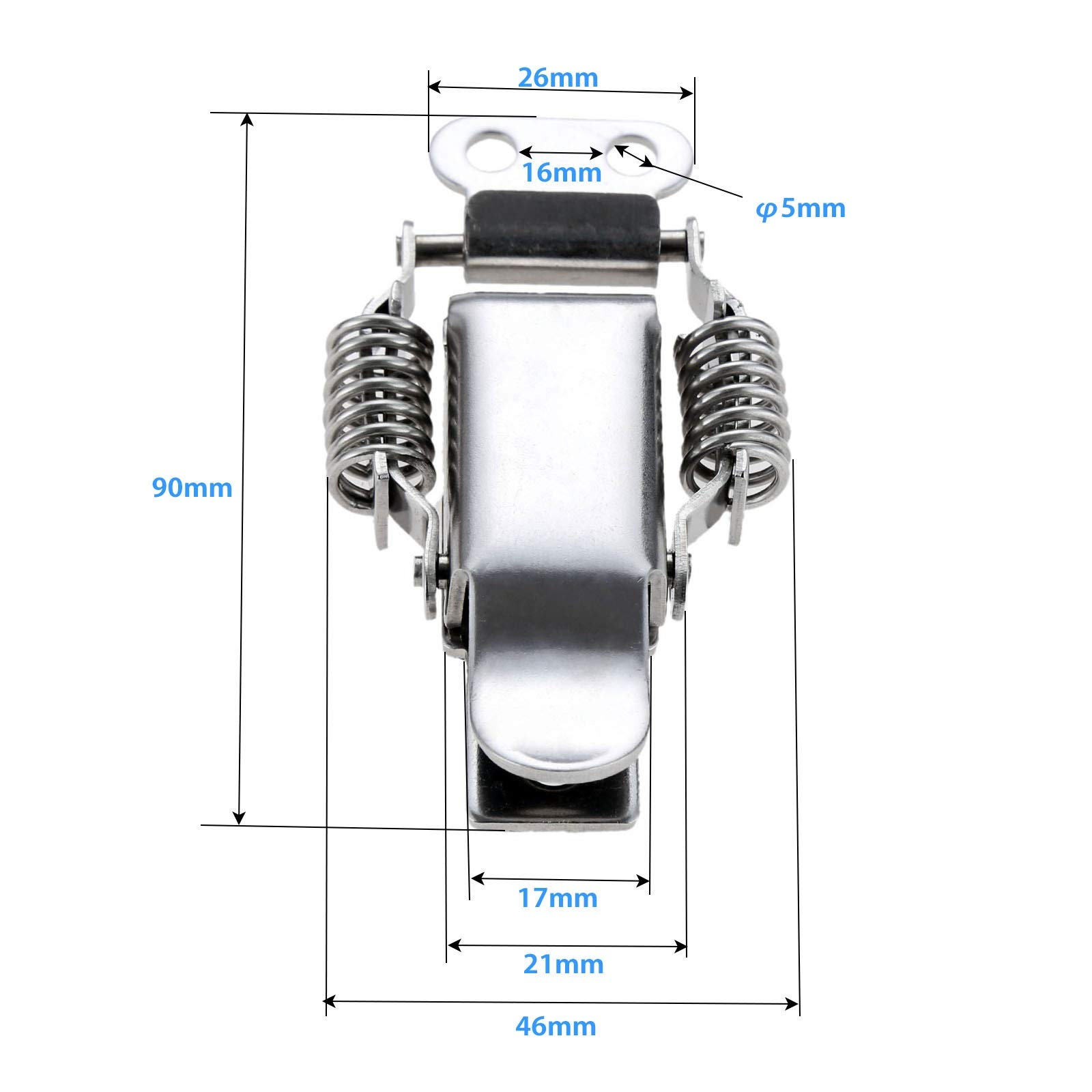 Hardware Hinge Hinge 90 * 46mm Stainless Steel Spring Crank