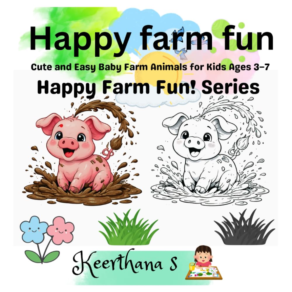 Happy farm fun: Cute and easy Baby farm animals for kid's ages 3 to 7