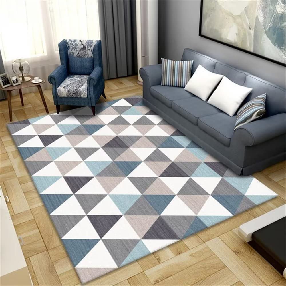 Dywan dla dorosłych sypialnia mały dywan do sypialni sypialnia geometryczny dywan szary niebieski biały dywan balkon mata podłogowa kuchnia mata podłogowa dywan gamingowy 80 x 160 cm