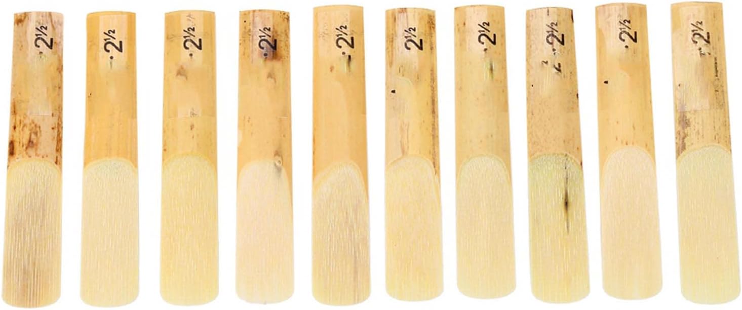Reeds, 10Pcs Plastic BFlat Strength 2.5 Reeds with