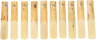 10 Pack of Clarinet Reeds, Plastic B-Flat Strength 2.5 Clarinet Reeds with Plastic Case