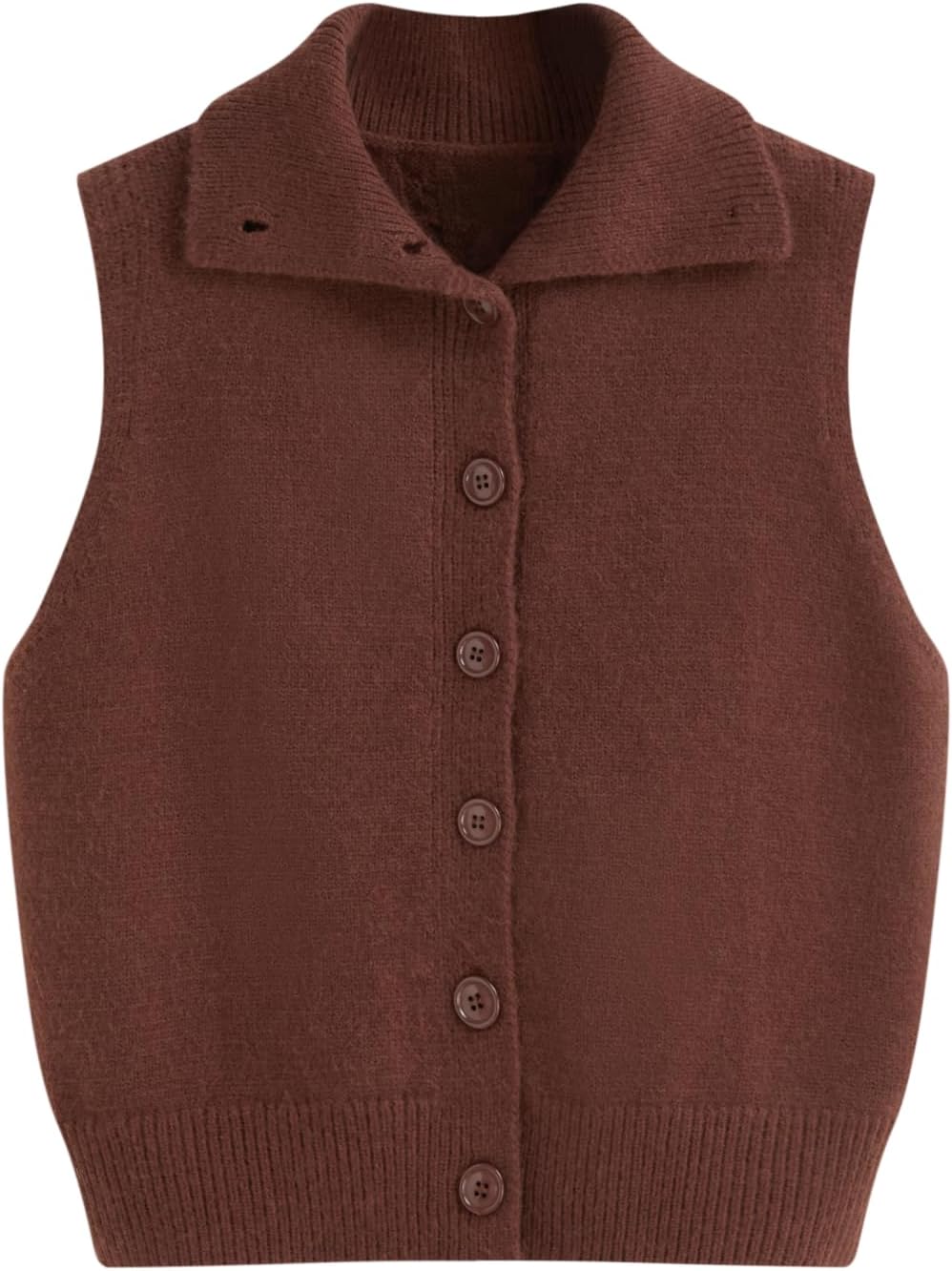 CIDER Sweater Vest Womens Cropped Two-Way Button Down Cardigan | V Neck, High Neck, Cable Knit, Elegant, Business Casual, Fall Tank Tops Outfits