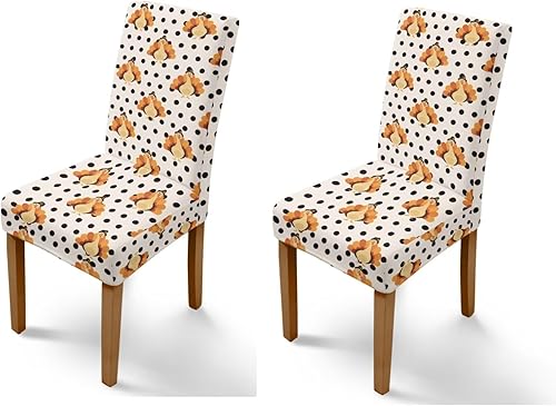 Miniatura 83 de Rnyleeg Fall Autumn Seat Covers for Dining Chairs Set of 4 Sunflower Themed Stretch Dining Chair Covers Soft Comfy Chair Slipcovers for Cocktail