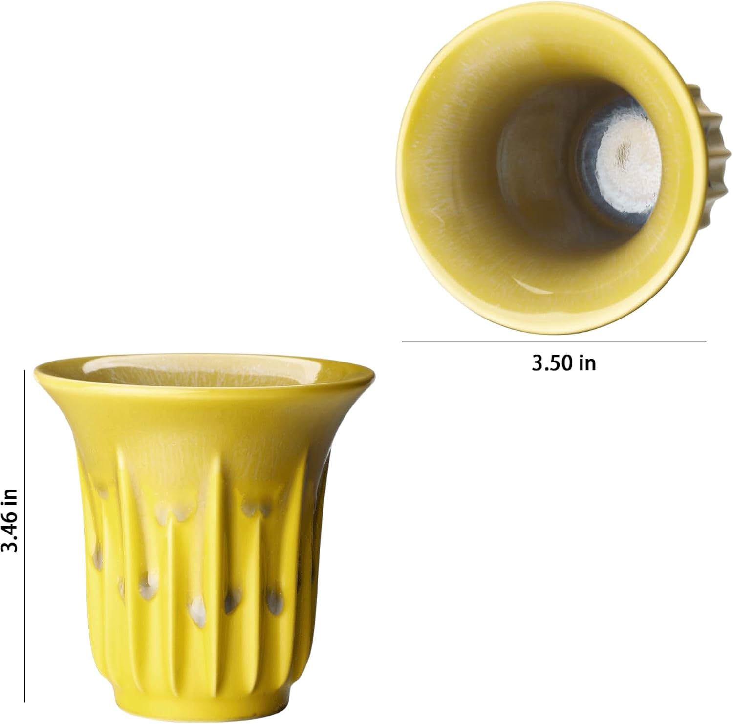 Espresso Cups Set of 2,Ceramic Coffee Cup 5oz Double Walled Demitasse Cups Espresso Cup for Espresso Machine