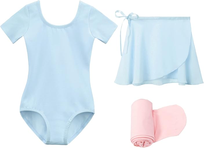 Stelle Girls Ballet Leotards Toddler Dance Combo with Skirt and Tights
