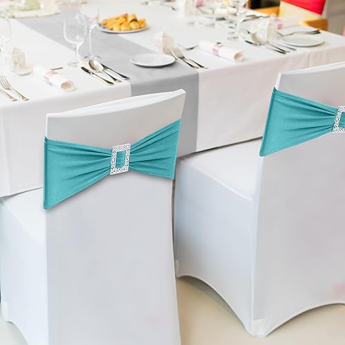 Miniatura 6 de Joccun 30 cintas elásticas de elastano para sillas con hebilla deslizante, lazos elásticos universales para bodas, banquetes, fiestas, eventos,