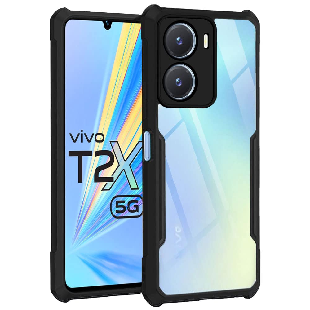 TheGiftKart Shockproof Crystal Clear Back Cover Case For Vivo T2X/Y16/Y56 5G|360 Degree Protection|Protective Design|Transparent Back Cover Case For Vivo T2X/Y16/Y56 5G(Pc&Tpu|Black Bumper) (B0C3MG7KY8) Amazon Price History, Amazon Price Tracker