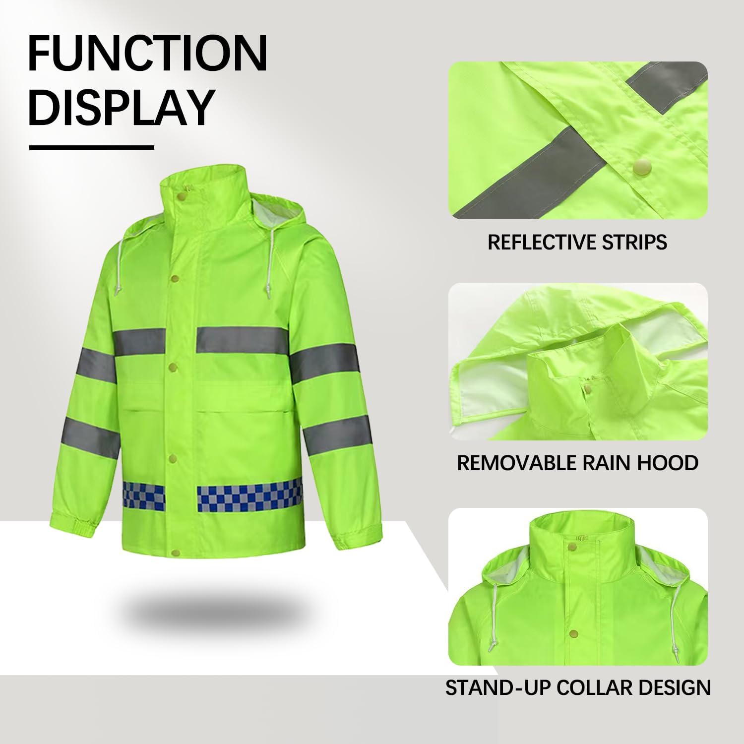 Custom Hi Vis Rain Suit Waterproof Reflective Jacket & Trousers Personalized High Visibility Safety Work Wear