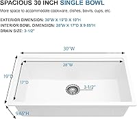 Vista 14 de 18 Granite Composite Bar Sink - Donsdey 18”×16” Undermount Granite Kitchen Sink Black Quartz Classic Composite Under Counter Single Bowl Bar Prep RV
