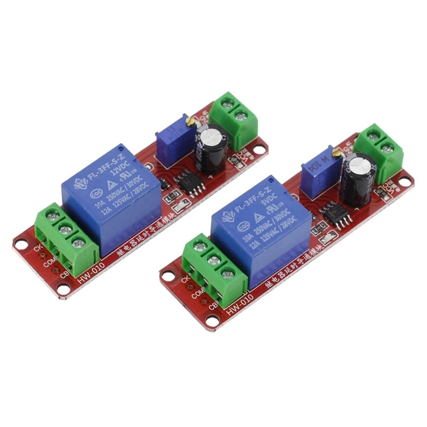 DC 5V 12V Time Delay Relay NE555 Shield Timing Timer Control Switch Car Relays Pulse Generation Duty Cycle(OneColor)