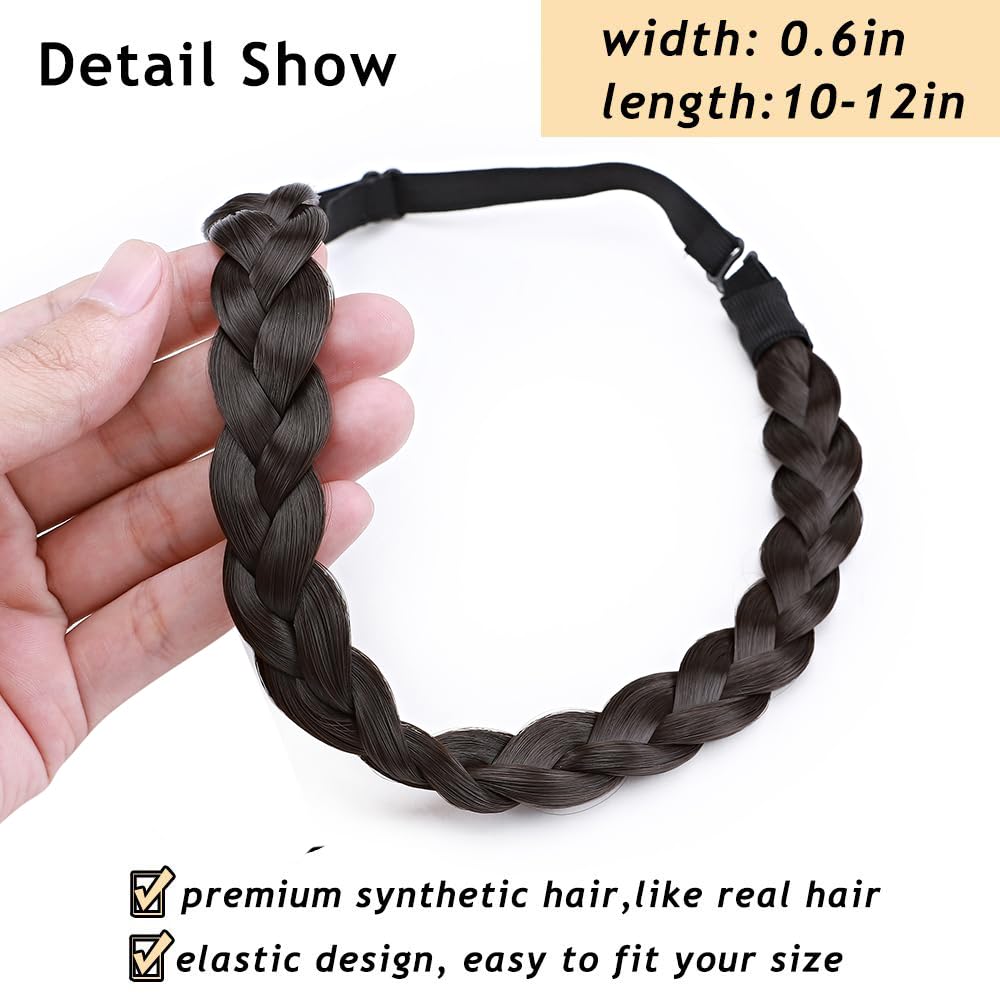 Amazon.com : Synthetic Chunky Braided Headband - Elastic  display picture 1