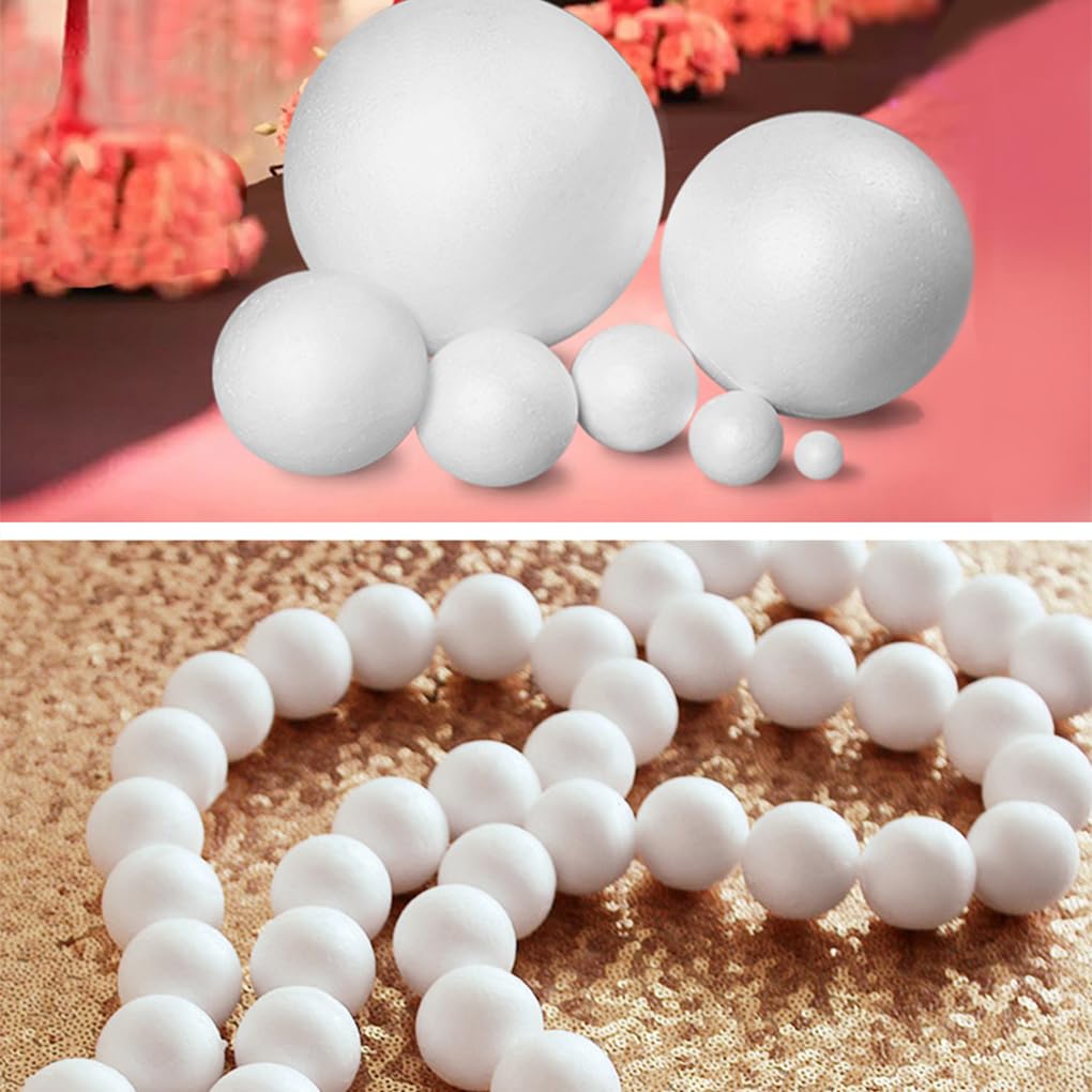 susiodeu 100 Stuks Piepschuim Ballen Ambachten Glad Bruiloft Benodigdheden Verschillende Grootte Onvoltooide Ronde Bal Modellering Polystyreen, 2cm susiodeu 100 Stuks Piepschuim Ballen Ambachten Glad Bruiloft Benodigdheden Verschillende Grootte Onvoltooide Ronde Bal Modellering Polystyreen, 2cm