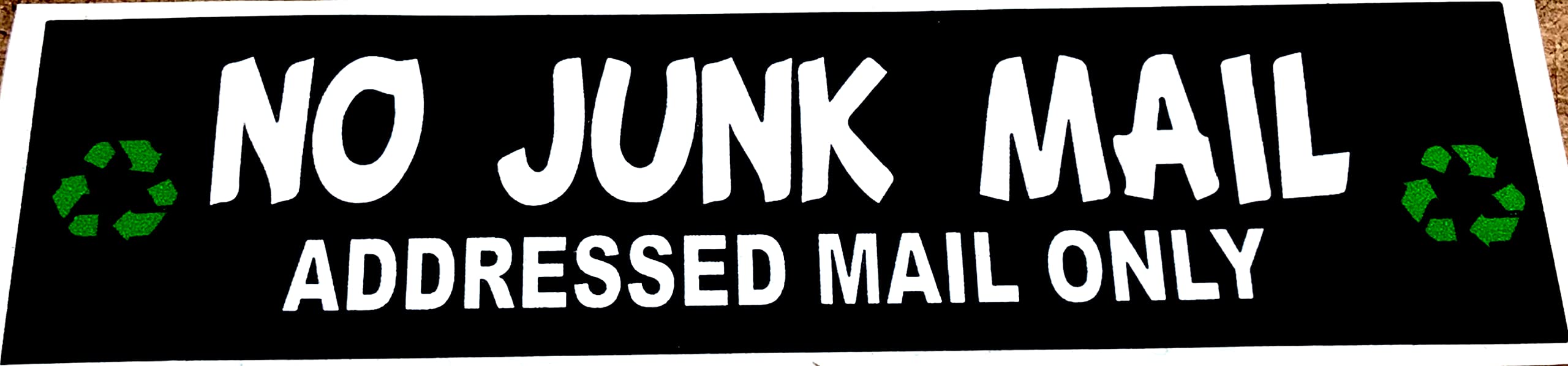 Budget Signs Ltd All Kinds Of Signs, Stickers & Printwork Black No Junk Mail Sign Or Leaflets Self Adhesive Vinyl Sticker Letterbox Door Sign Post (Black)