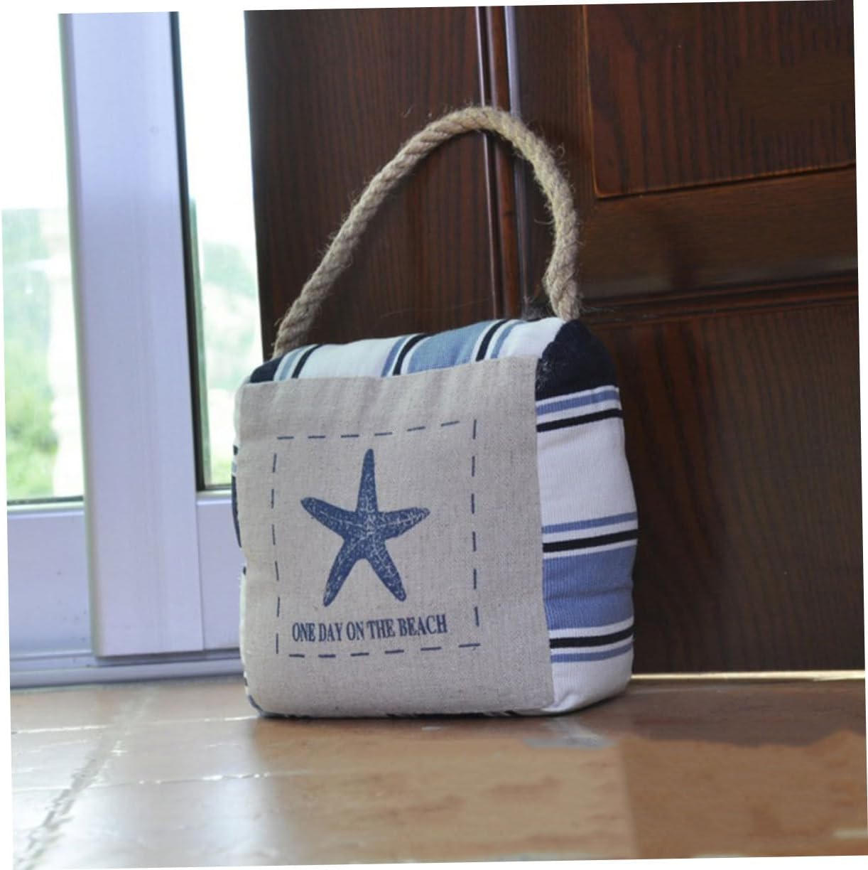 Mediterranean Style Sand Door Stopper with Slip Cloth and OPP Cotton Safety Door Stopper for Home Use