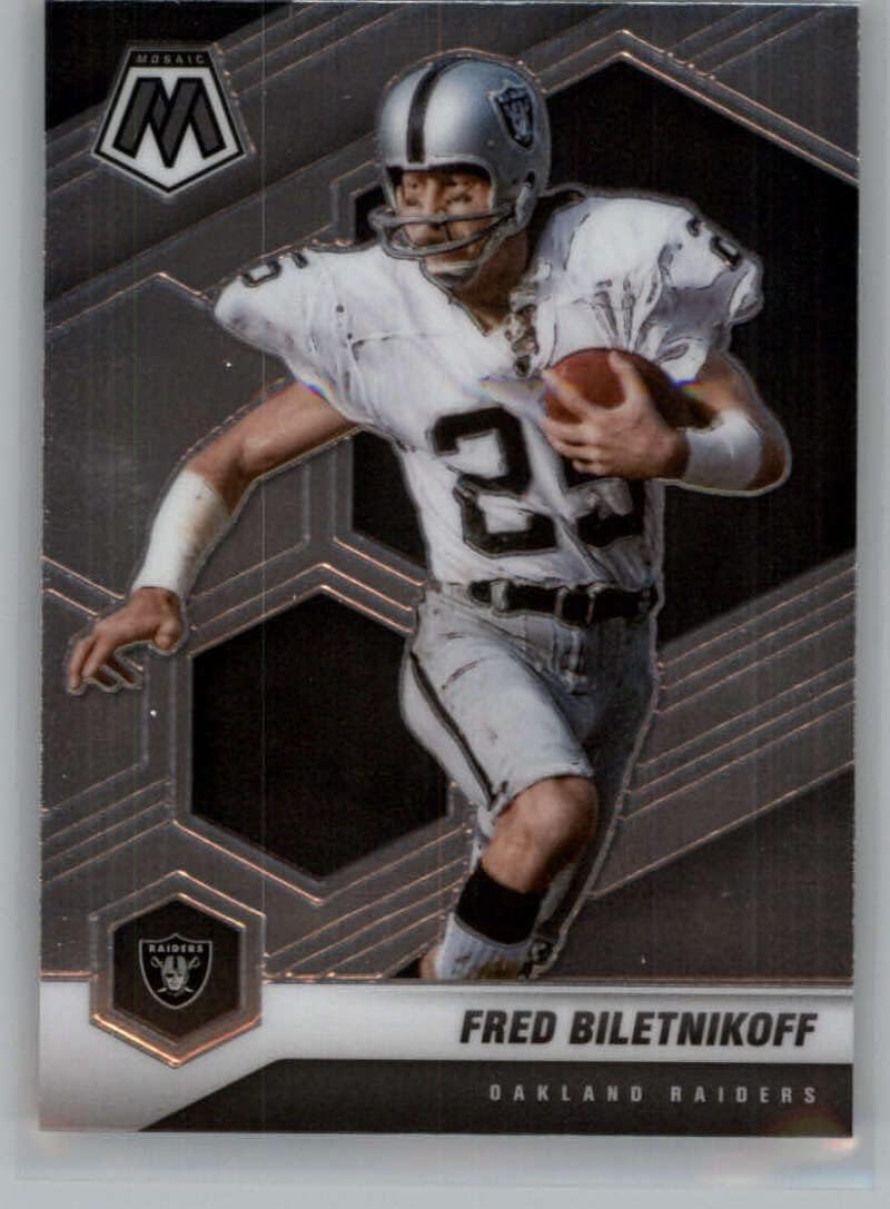 2021 Panini Mosaic #105 Fred Biletnikoff Oakland Raiders Football Card - GotBaseballCards