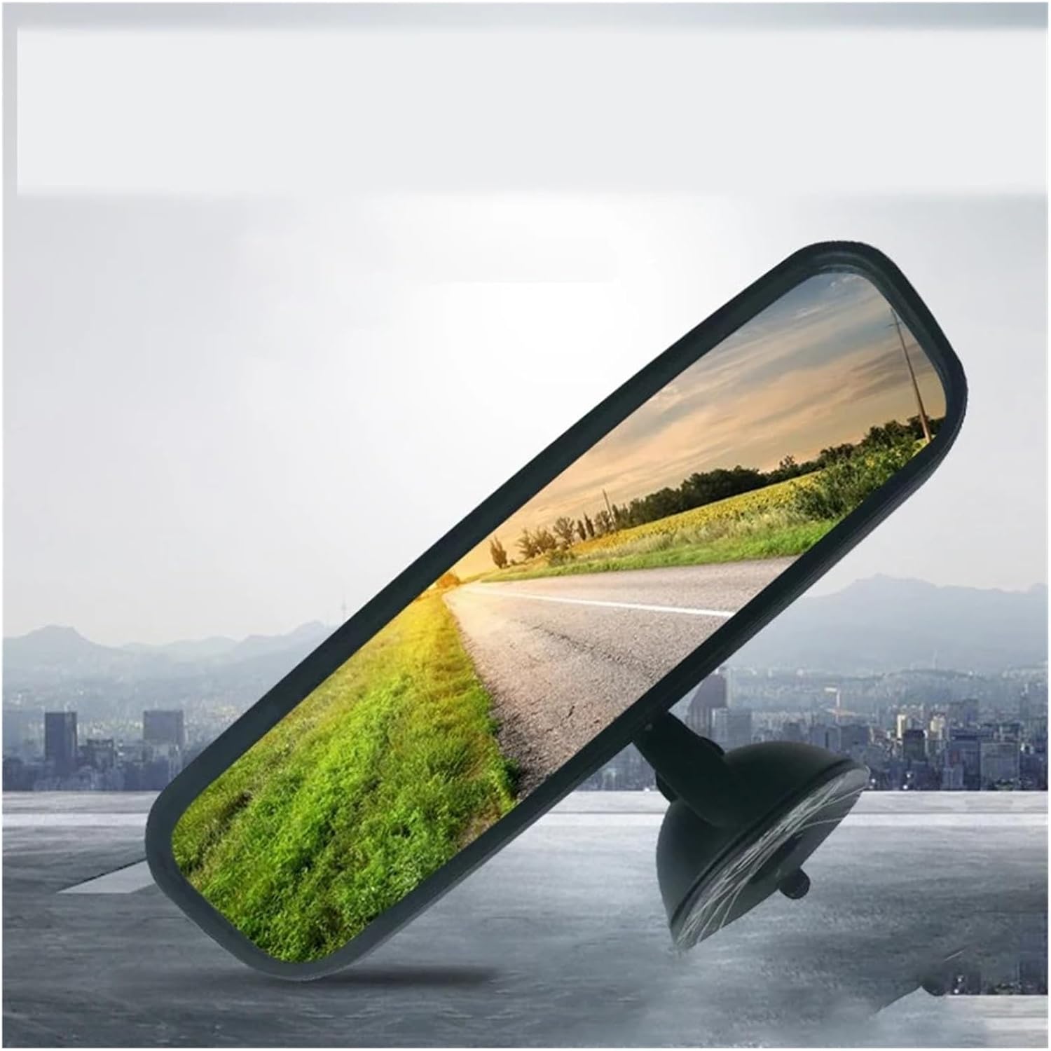 Car Rear Mirror Interior Rear View Mirror with Sucker Wide-Angle Rearview Mirror Reverse Safety