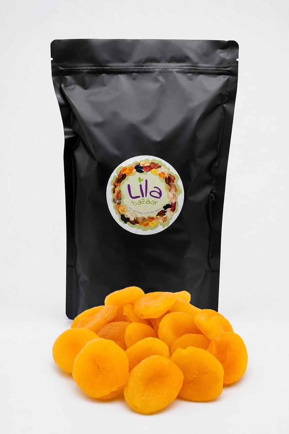Lila Bazaar - 4LB Resealable Bag - Dried Turkish Apricots | Natural Taste, Fresh, Irresistibly Flavorful, Super Nutritious