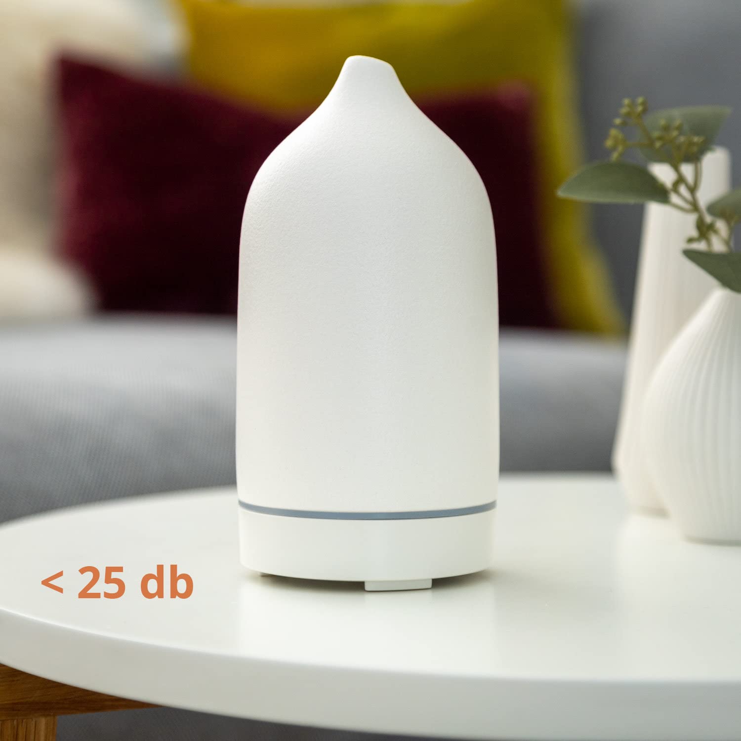 Dyfuzor olejków eterycznych z pokrywką ceramiczną morelową - dyfuzor ultradźwiękowy 3 w 1 - dyfuzor aromatów - nawilżacz - lampka nocna - pojemność zbiornika na wodę 100 ml - jakość apteczna