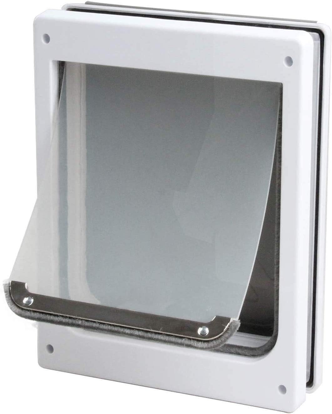 Pet Flap Door for Dogs 2 Ways Locking Pet Flap Door Wall Entry Pet Door with Transparent Flap (Small)