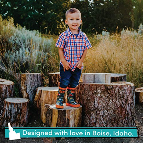 Lone Cone Rain Boots With Easy-On Handles In Fun Patterns For Toddlers And Kids, Rush Hour, 7 Toddler #TOP2
