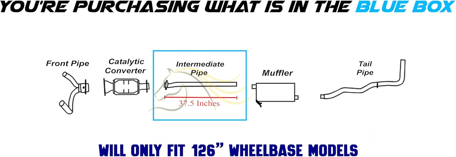Exhaust Intermediate Pipe Compatible for 2004-2011 Ford Ranger 4.0L | Stainless Steel | Northeastern Exhaust | Free Gasket and Clamp Included | Direct-Fit Replacement