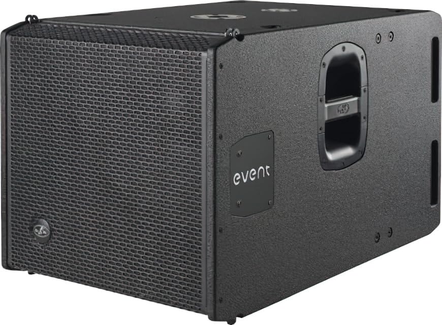 DAS Audio 10435050 Model EVENT-115A Active Front-Loaded Subwoofer System, Black; 1 x 15 DAS 15FW4 Loudspeaker; Dual Voltage; DAScontrol Interface; High-end 24-bit DSP with LCD Screen