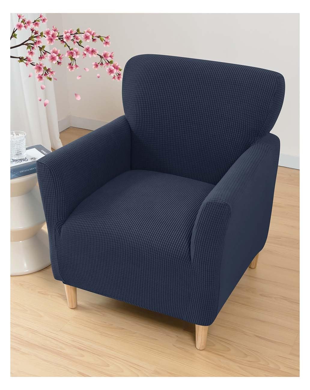 Stretch Armchair Covers for Chairs Slipcovers for Living Room Couch Covers for Chair Protectors Cover for Dogs/Pets/Kids, Pattern Jacquard 1 Seat Small Sofa Cover ( Color : #19 , Size : Small Sofa Cov